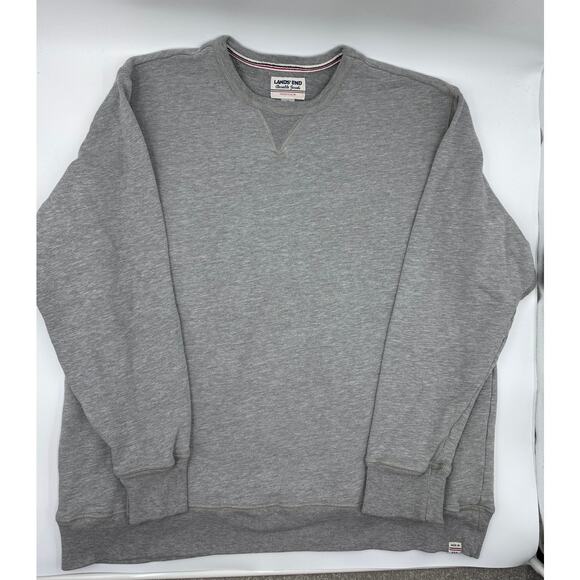 Lands' End Mens Gray Cotton Pullover Extra Large - Picture 4 of 4